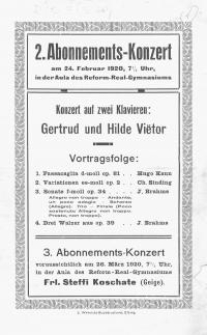 Konzert auf zwei Klavieren