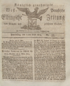 Elbingsche Zeitung, No. 38 Donnerstag, 13 Mai 1813