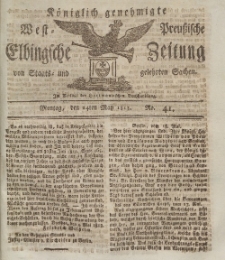 Elbingsche Zeitung, No. 41 Montag, 24 Mai 1813