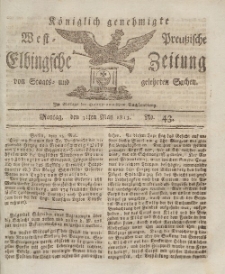 Elbingsche Zeitung, No. 43 Montag, 31 Mai 1813