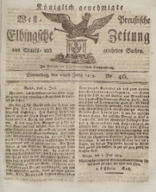 Elbingsche Zeitung, No. 46 Donnerstag, 10 Juni 1813