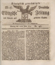 Elbingsche Zeitung, No. 47 Montag, 14Juni 1813