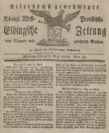 Elbingsche Zeitung, No. 36 Montag, 4 Mai 1818