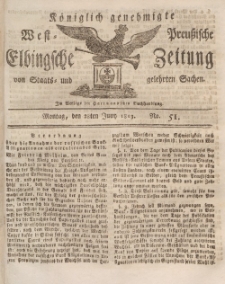 Elbingsche Zeitung, No. 51 Montag, 28 Juni 1813