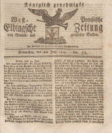 Elbingsche Zeitung, No. 52 Donnerstag, 1 Juli 1813