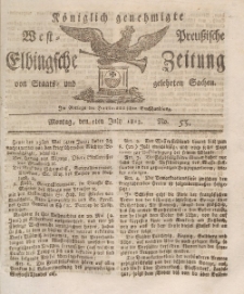 Elbingsche Zeitung, No. 53 Montag, 5 Juli 1813