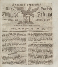 Elbingsche Zeitung, No. 55 Montag, 12 Juli 1813