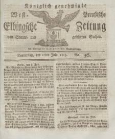 Elbingsche Zeitung, No. 56 Donnerstag, 15 Juli 1813