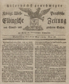 Elbingsche Zeitung, No. 37 Donnerstag, 7 Mai 1818