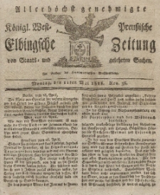 Elbingsche Zeitung, No. 38 Montag, 11 Mai 1818