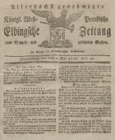 Elbingsche Zeitung, No. 43 Donnerstag, 28 Mai 1818