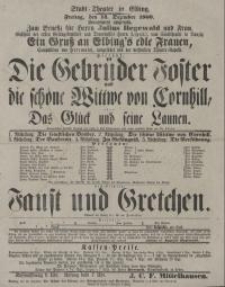 Der Gebrüder Joster und die schöne Wittwe von Cornhill, oder: Das Glück und seine Launen - Carl Töpfer