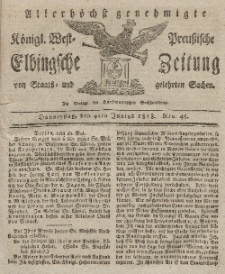 Elbingsche Zeitung, No. 45 Donnerstag, 4 Juni 1818