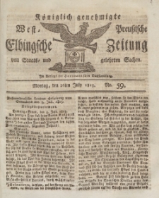 Elbingsche Zeitung, No. 59 Montag, 26 Juli 1813