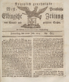 Elbingsche Zeitung, No. 60 Donnerstag, 29 Juli 1813