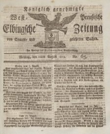 Elbingsche Zeitung, No. 65 Montag, 16 August 1813