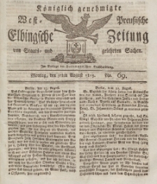 Elbingsche Zeitung, No. 69 Montag, 30 August 1813