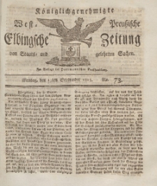 Elbingsche Zeitung, No. 73 Montag, 13 September 1813
