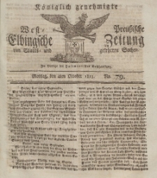 Elbingsche Zeitung, No. 79 Montag, 4 Oktober 1813