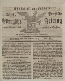 Elbingsche Zeitung, No. 80 Donnerstag, 7 Oktober 1813