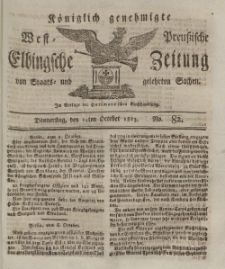 Elbingsche Zeitung, No. 82 Donnerstag, 14 Oktober 1813