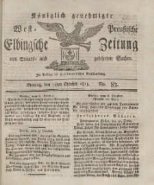 Elbingsche Zeitung, No. 83 Montag, 18 Oktober 1813
