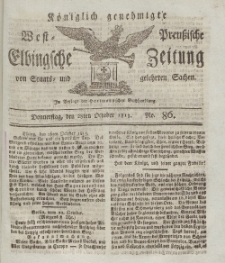 Elbingsche Zeitung, No. 86 Donnerstag, 28 Oktober 1813