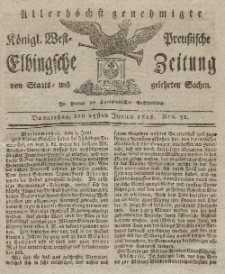 Elbingsche Zeitung, No. 51 Donnerstag, 25 Juni 1818