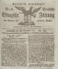 Elbingsche Zeitung, No. 88 Donnerstag, 4 November 1813