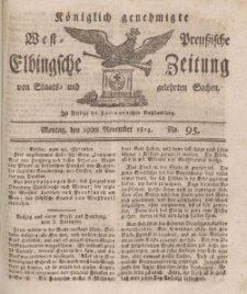 Elbingsche Zeitung, No. 95 Montag, 29 November 1813