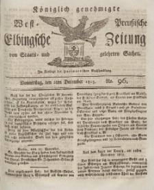 Elbingsche Zeitung, No. 96 Donnerstag, 2 Dezember 1813