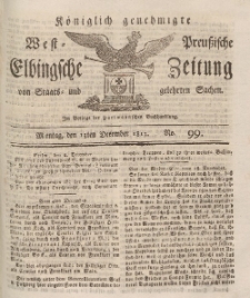 Elbingsche Zeitung, No. 99 Montag, 13 Dezember 1813