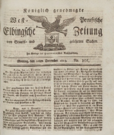 Elbingsche Zeitung, No. 101 Montag, 20 Dezember 1813