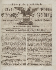 Elbingsche Zeitung, No. 102 Donnerstag, 23 Dezember 1813