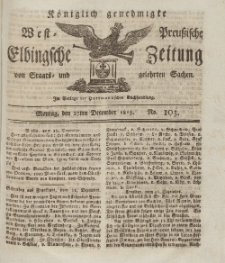 Elbingsche Zeitung, No. 103 Montag, 27 Dezember 1813