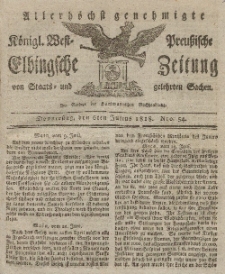 Elbingsche Zeitung, No. 54 Montag, 6 Juli 1818