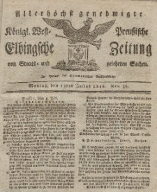Elbingsche Zeitung, No. 56 Montag, 13 Juli 1818