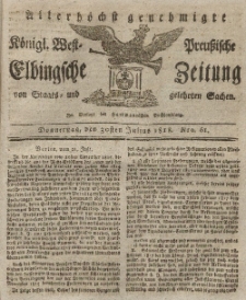 Elbingsche Zeitung, No. 61 Donnerstag, 30 Juli 1818