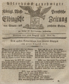 Elbingsche Zeitung, No. 62 Montag, 3 August 1818