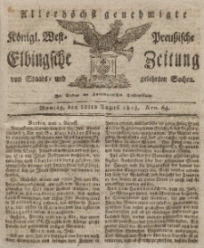 Elbingsche Zeitung, No. 64 Montag, 10 August 1818