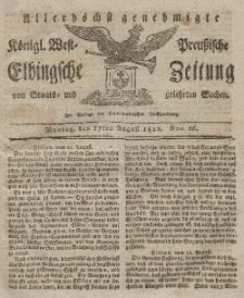 Elbingsche Zeitung, No. 66 Montag, 17 August 1818