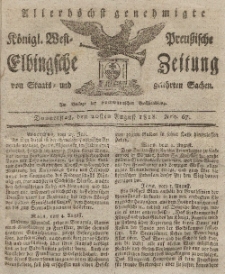 Elbingsche Zeitung, No. 67 Donnerstag, 20 August 1818