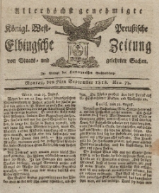 Elbingsche Zeitung, No. 72 Montag, 3 September 1818