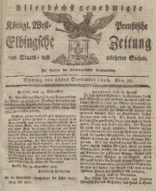 Elbingsche Zeitung, No. 78 Montag, 28 September 1818