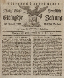 Elbingsche Zeitung, No. 80 Montag, 5 Oktober 1818