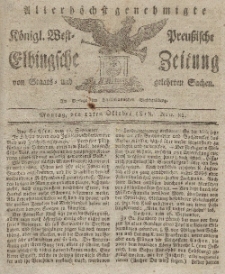 Elbingsche Zeitung, No. 82 Montag, 12 Oktober 1818