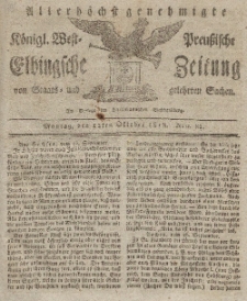 Elbingsche Zeitung, No. 82 Montag, 12 Oktober 1818