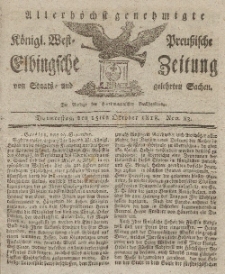 Elbingsche Zeitung, No. 83 Donnerstag, 15 Oktober 1818