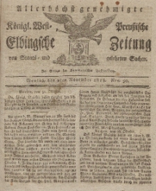 Elbingsche Zeitung, No. 90 Montag, 9 November 1818