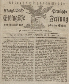 Elbingsche Zeitung, No. 97 Donnerstag, 3 Dezember 1818
